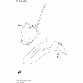 Схема узла: Переднее крыло для Suzuki DR-Z125 DR-Z125