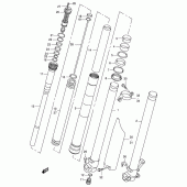 Схема узла: Передняя вилка (Model x) для Suzuki RM125