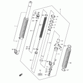 Схема узла: Передняя вилка для Suzuki DR-Z400 DR-Z400E