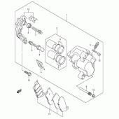 Схема узла: Передний тормозной суппорт для Suzuki AN650 Burgman (EU analogue of SkyWave)