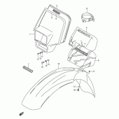 Схема вузла: Накладка фари для Suzuki RMX250