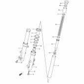 Схема вузла: Передня вилка (Model y) для Suzuki AN400 Burgman (EU analogue of SkyWave)