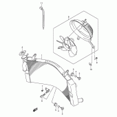 Схема узла: Радиатор для Suzuki GSX1300 Hayabusa