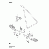 Схема узла: Подножки для Suzuki RM-Z250