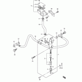 Схема вузла: Задній гальмівний циліндр для Suzuki GSX1300 Hayabusa