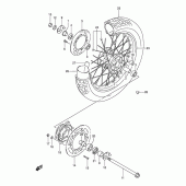 Схема вузла: Заднє колесо Suzuki DR250