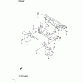 Схема узла: Кронштейн переднего обтекателя для Suzuki UX150 Sixteen