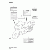 Схема вузла: Інформаційні наклейки (Gsx-r1000k2) для Suzuki GSX-R1000