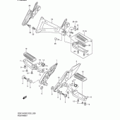 Схема вузла: Підніжки для Suzuki GSX1400