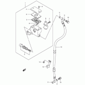 Схема вузла: Передній гальмівний циліндр Suzuki VL800 Intruder Volusia