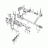 Схема узла: Копирный вал & Вилки & Вал переключения для Suzuki TS125