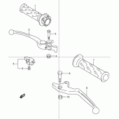 Схема узла: Ручки руля для Suzuki GSX1200