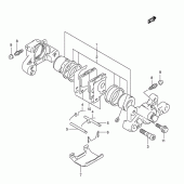 Схема вузла: Задній гальмівний супорт (Gsx1300rk3) для Suzuki GSX1300 Hayabusa