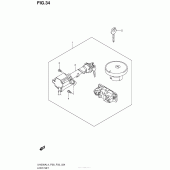 Схема вузла: Lock Set (Uh200Al4 P33) для Suzuki UH200 Burgman