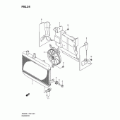 Схема вузла: Радіатор для Suzuki AN400 Burgman (EU analogue of SkyWave)