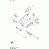 Схема узла: Задний рычаг (Маятник) для Suzuki DR650 DR650SE