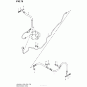 Схема вузла: Задній гальмівний шланг Suzuki AN400 Burgman (EU analogue of SkyWave)