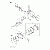Схема вузла: Колінчастий вал & Поршень для Suzuki DL650 V-Strom