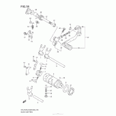 Схема узла: Копирный вал & Вилки & Вал переключения для Suzuki DR-Z125 DR-Z125L