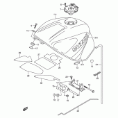 Схема вузла: Паливний бак для Suzuki GSX-R750