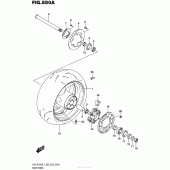 Схема вузла: Заднє колесо Suzuki GSX-S1000