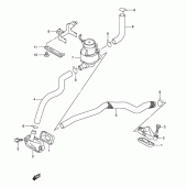 Схема вузла: Система індукції повітря для Suzuki SV1000