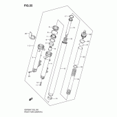 Схема вузла: Передня вилка для Suzuki GSF650 Bandit