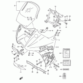 Схема вузла: Cowling - label (Model p) для Suzuki DR650 DR650RSE