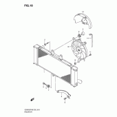 Схема вузла: Радіатор для Suzuki GSX650
