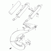 Схема вузла: Вихлопна система для Suzuki RM250