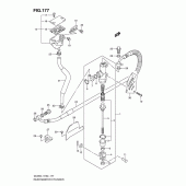Схема узла: Задний тормозной цилиндр (Dl650l1 e2) для Suzuki DL650 V-Strom