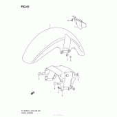 Схема вузла: Переднє крило Suzuki VL1500 Boulevard C90T BOSS