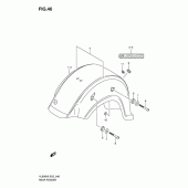 Схема вузла: Заднє крило (Model k6/k7) для Suzuki VL800 Intruder C800/Boulevard C50