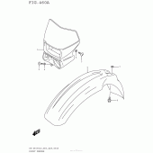 Схема вузла: Переднє крило Suzuki DR-Z400 DR-Z400S