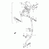 Схема узла: Передний тормозной цилиндр для Suzuki GS500