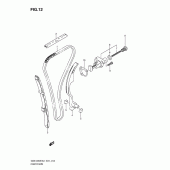 Схема узла: Цепь ГРМ & Натяжитель & Успокоитель для Suzuki GSX1250