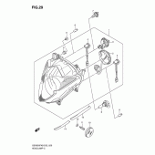 Схема вузла: Фара для Suzuki GSX650