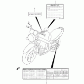 Схема вузла: Інформаційні наклейки для Suzuki GS500