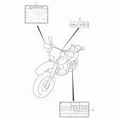 Схема вузла: Інформаційні наклейки (Model y) для Suzuki DR650 DR650SE