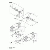 Схема вузла: Підніжки (Vlr1800ufl1 e19) ​​для Suzuki VLR1800 Intruder C1800R/ Boulevard C109R