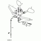 Схема узла: Руль & Тросики (Model k) для Suzuki GSX-R1100