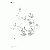 Схема узла: Система индукции воздуха для Suzuki GSX-R1000