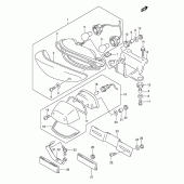 Схема вузла: Задній ліхтар (Стоп-сигнал) (Model v) для Suzuki TL1000
