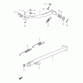 Схема вузла: Підніжка & Заднє гальмо для Suzuki DR350