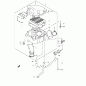 Схема узла: Воздушный фильтр для Suzuki DL650 V-Strom