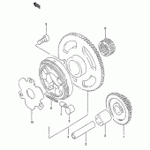 Схема вузла: Привід стартера для Suzuki GZ125 Marauder