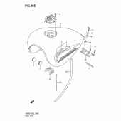 Схема узла: Топливный бак (Model k1) для Suzuki VZ800 Marauder