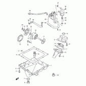 Схема вузла: Насос масляний & Піддон & Паливний насос (Model w/x) для Suzuki GSX-R750