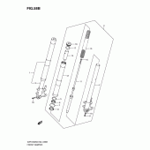 Схема вузла: Передня вилка (Vzr1800l0/ufl0/zl0/zufl0) для Suzuki VZR1800 Intruder M1800R/ Boulevard M109R