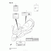 Схема узла: Информационные наклейки (An650Zl3 E28) для Suzuki AN650 Burgman (EU analogue of SkyWave)